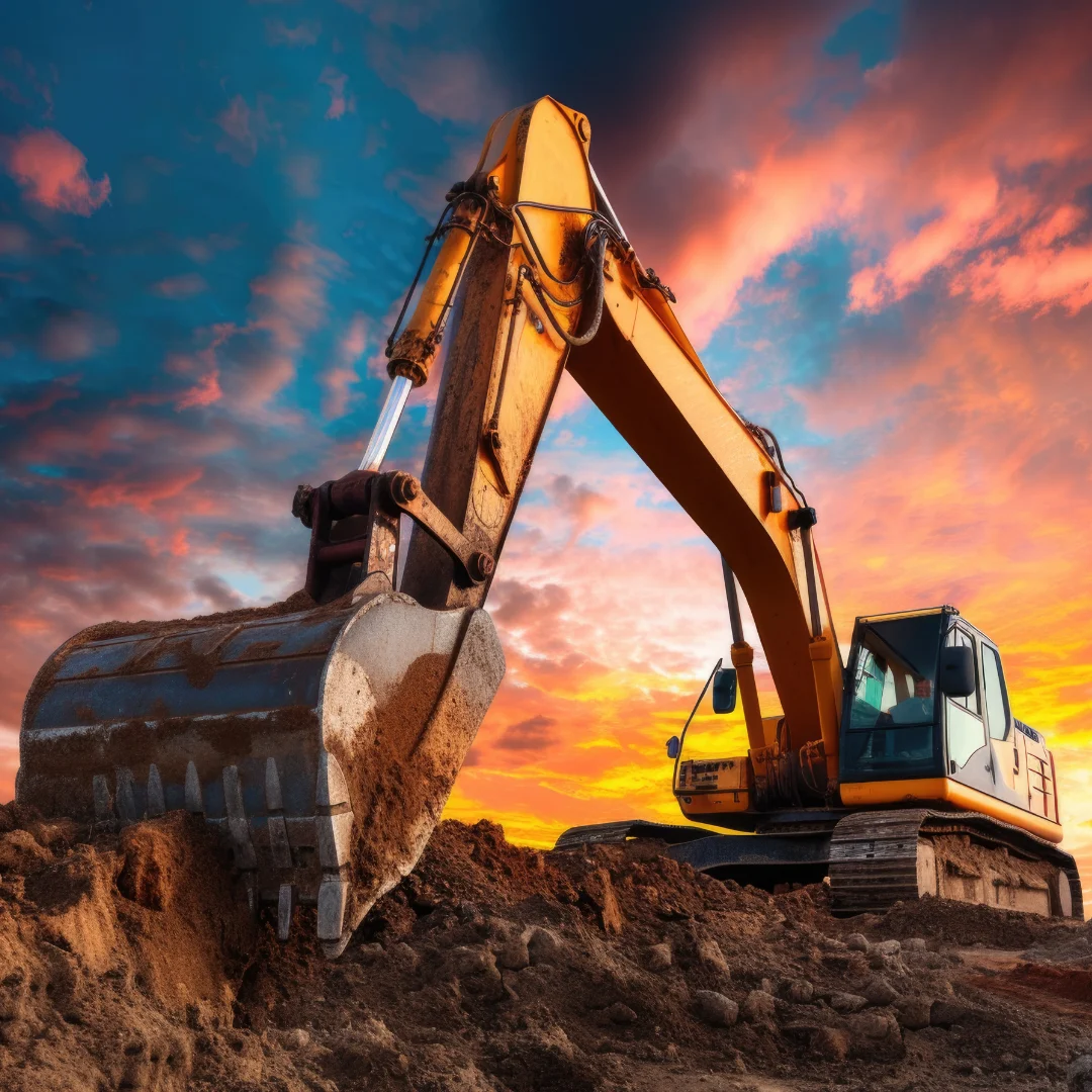 Heavy Equipment & Machinery Heavy equipment at a construction site