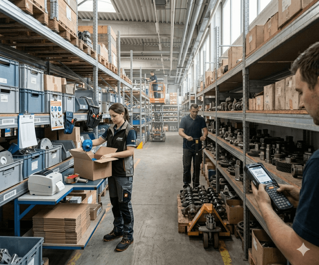 Predictive analytics dashboard identifying dead stock in spare parts inventory to reduce capital waste